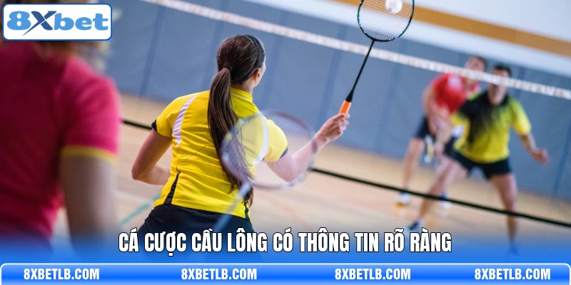 Cá cược cầu lông có thông tin rõ ràng